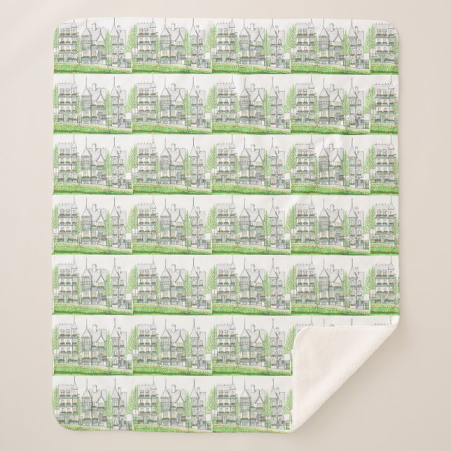 Cobertor Sherpa Residência Vitoriana Sherpa Blanket (Frente)