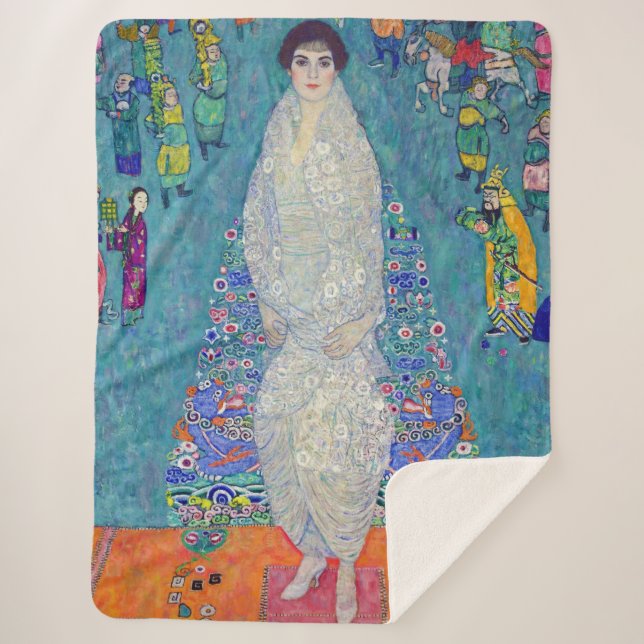 Cobertor Sherpa Retrato de Elisabeth Lederer, Gustav Klimt (Frente)