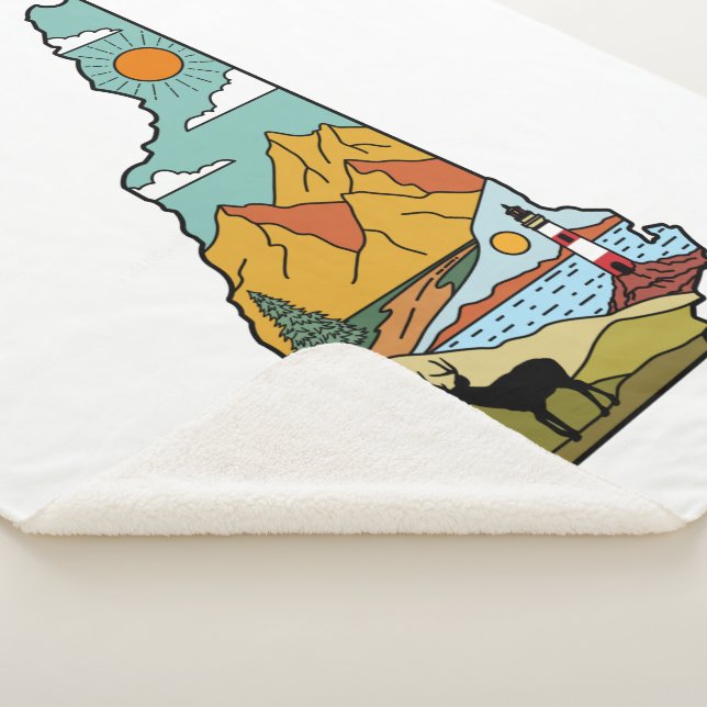 Cobertor Sherpa Retro Concord New Hampshire White Mountain (3/4)