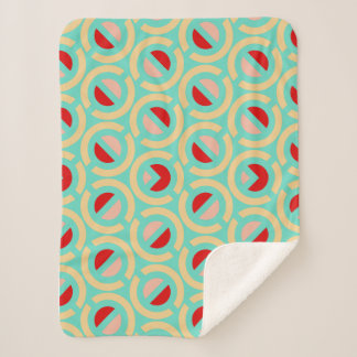 Cobertor Sherpa Retro de padrão geométrico