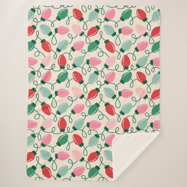 Cobertor Sherpa Retro Glow Lights (Frente)