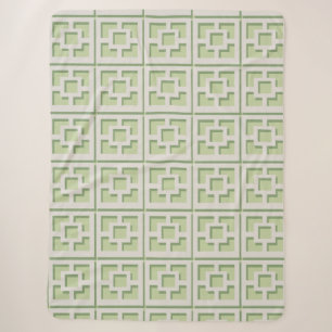 Cobertor Sherpa Retro Green Trellis Sherpa Blanket