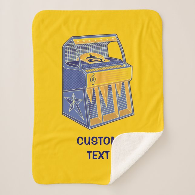 Cobertor Sherpa Retro Jukebox (Frente)