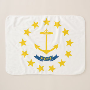 Cobertor Sherpa Rhode Island State Flag Impressão Patriotic