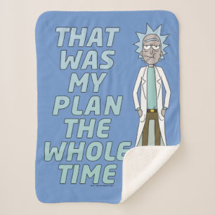 Cobertor Sherpa RICK E MORTY™   Esse Era O Meu Plano O Tempo Tod