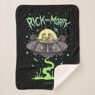 Cobertor Sherpa RICK E MORTY™   Gráfico de Voo Espacial Ilustra