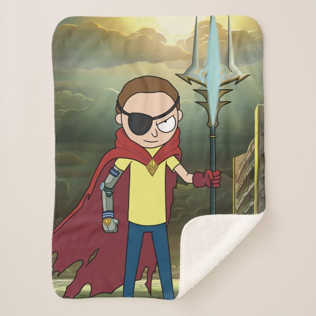 Cobertor Sherpa RICK E MORTY™ | Mau Morty (Frente)