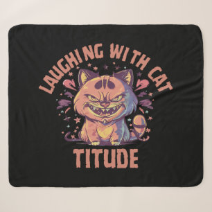 Cobertor Sherpa Rindo com Cat-titude