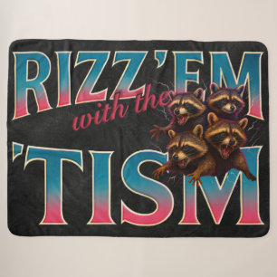 Cobertor Sherpa Rizz Em Com O Tism Meme Autismo Guaxinim Engraçado