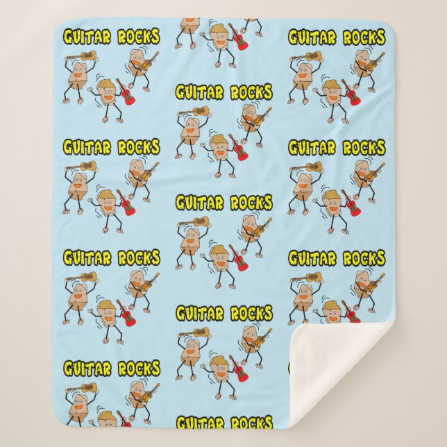 Cobertor Sherpa Rochas de Violão (Frente)