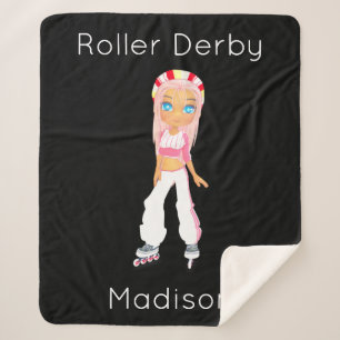 Cobertor Sherpa Roller Derby Personalizado Sherpa Blanket