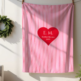 Cobertor Sherpa Romantic Red Hearts Gift for Wife Blanket