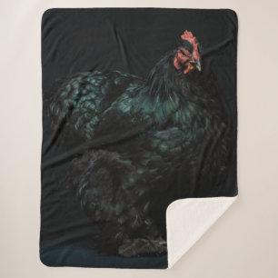 COBERTOR SHERPA ROOSTER PRETO