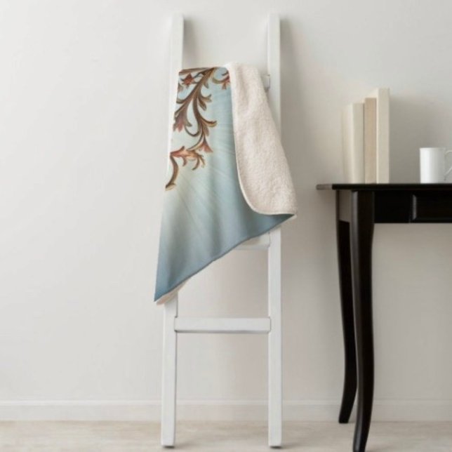 Cobertor Sherpa Rosa barroco (Criador carregado)