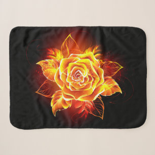 Cobertor Sherpa Rosa de Fogo em Flor