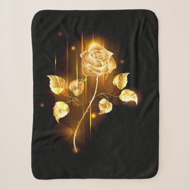 Cobertor Sherpa rosa do ouro ( rosa dourado ) (Frente)