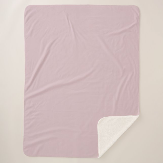 Cobertor Sherpa Rosa Pastel Sólido (Frente)