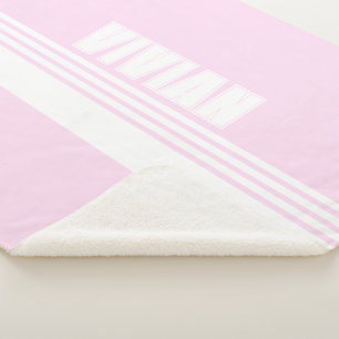 Cobertor Sherpa Rosa personalizado moderno clássico leve cor de bl
