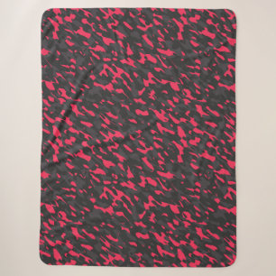 Cobertor Sherpa Rosa quente Preto Roxo Camo Abstrato