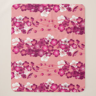 Cobertor Sherpa Rosa rosa floresce: fundo sem problemas.