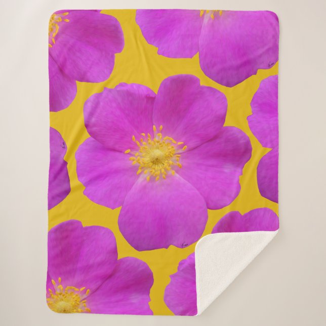 Cobertor Sherpa Rosa selvagem 2 (Frente)