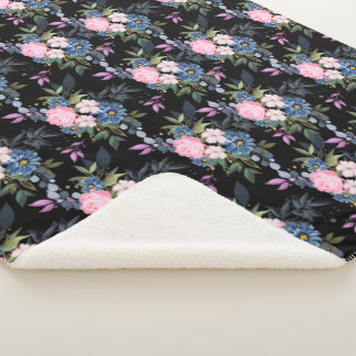 Cobertor Sherpa Rosas florestais
