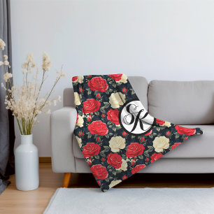Cobertor Sherpa Rosas miniatura e monograma