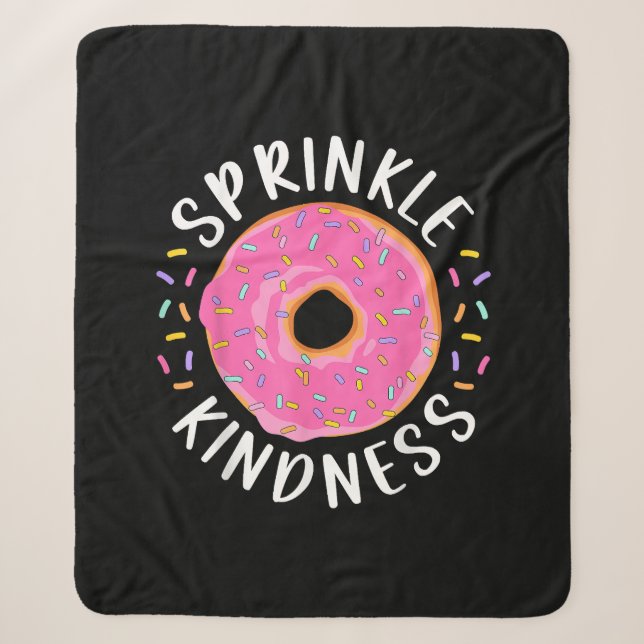 Cobertor Sherpa Rosquinha Sprinkle Kindness Meninas Engraçadas Mul (Frente)