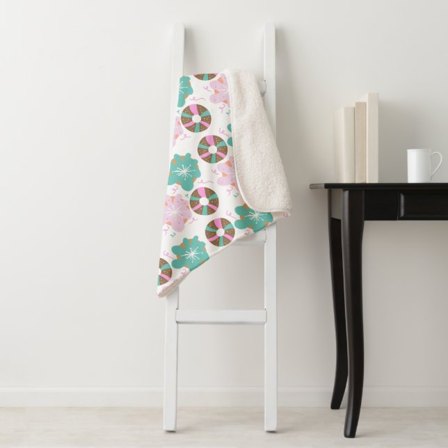 Cobertor Sherpa Rosquinhas de Natal, Rosa (In Situ)