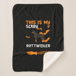Cobertor Sherpa Rottweiler Costume Halloween Cão Assustador Pregu