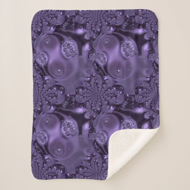 Cobertor Sherpa Roxo Líquido Roxo Elegante (Frente)