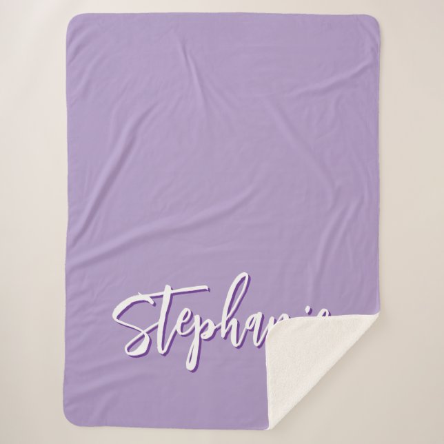 Cobertor Sherpa Roxo Personalizado (Frente)
