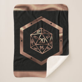 Cobertor Sherpa RPG Dice | Copper Fantasy Retro Tabletop PnP Gamer