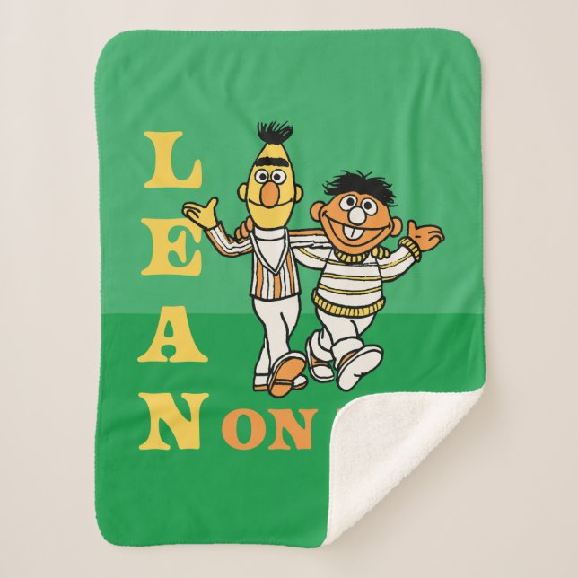 Cobertor Sherpa Rua Sésamo | Bert & Ernie Lean on Me (Frente)