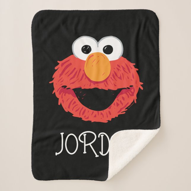Cobertor Sherpa Rua Sésamo | Face Elmo (Frente)