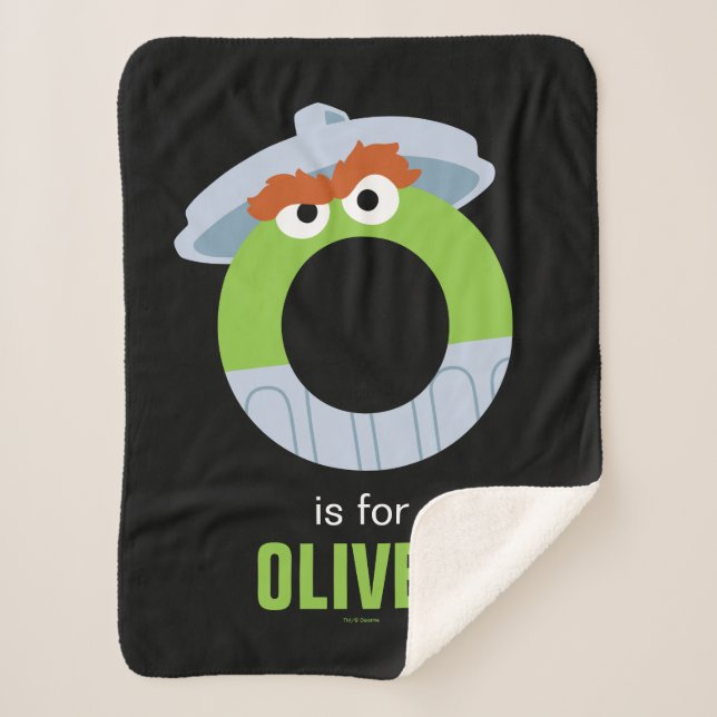 Cobertor Sherpa Rua Sésamo | O é para Oscar (Frente)