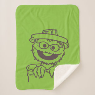 Cobertor Sherpa Rua Sésamo Oscar the Grouch