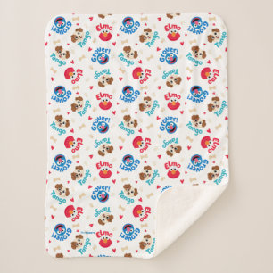 Cobertor Sherpa Rua Sésamo Padrão Tango, Elmo e Grover