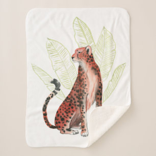 Cobertor Sherpa Ruby Runner Leopardo