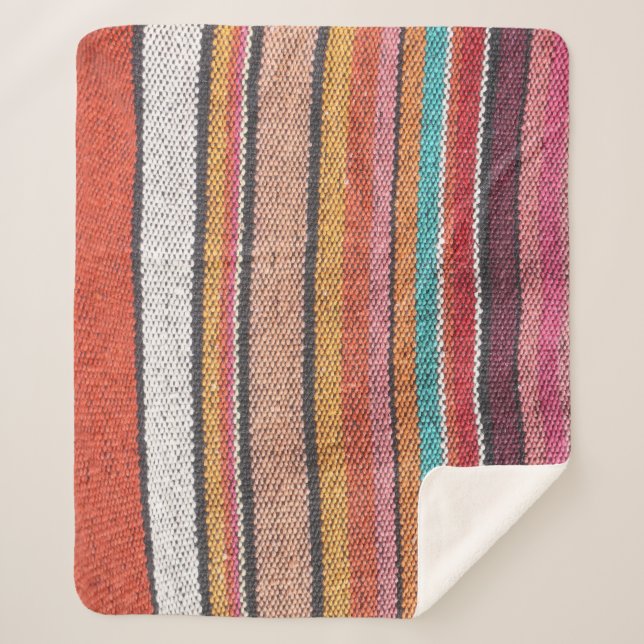 Cobertor Sherpa Rug Richness: Texturas mexicanas no Peru (Frente)
