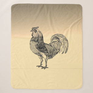Cobertor Sherpa Rustic Rooster