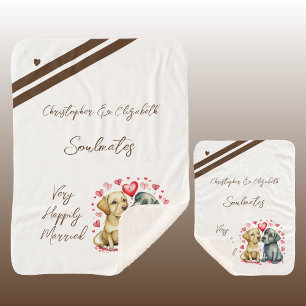 Cobertor Sherpa Salomão de cão bonitinho presente de aniversário