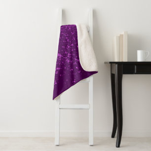 Cobertor Sherpa Salpico Monocromático Roxo Real