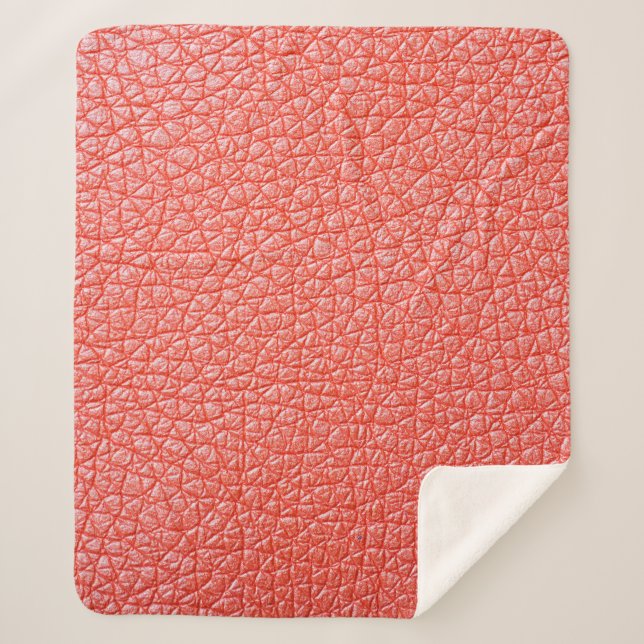 Cobertor Sherpa Sample of orange leather upholstery textureabstrac (Frente)