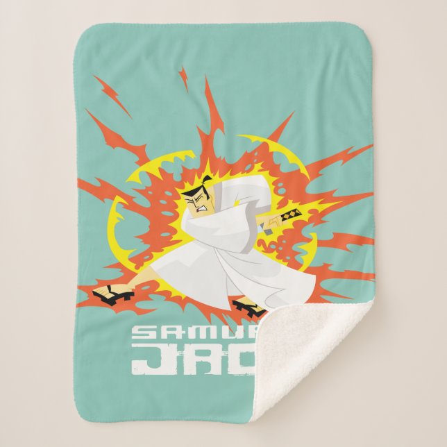 Cobertor Sherpa Samurai Jack Energy Graphic (Frente)