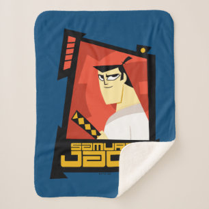 Cobertor Sherpa Samurai Jack Sorria Gráfico de Quadro Futurístico