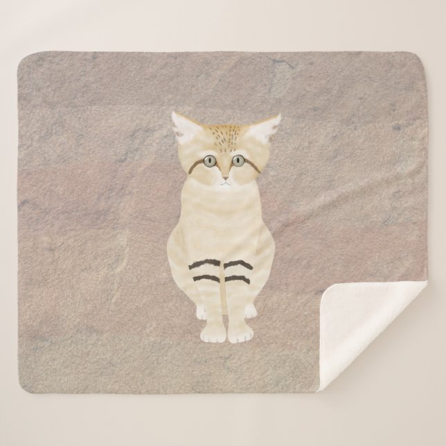 Cobertor Sherpa Sand Cat Sherpa Blanket (Frente (Horizontal))