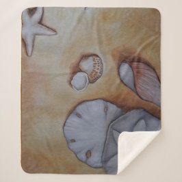 Cobertor Sherpa Sandy Seashells