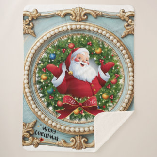 Cobertor Sherpa Santa Christmas