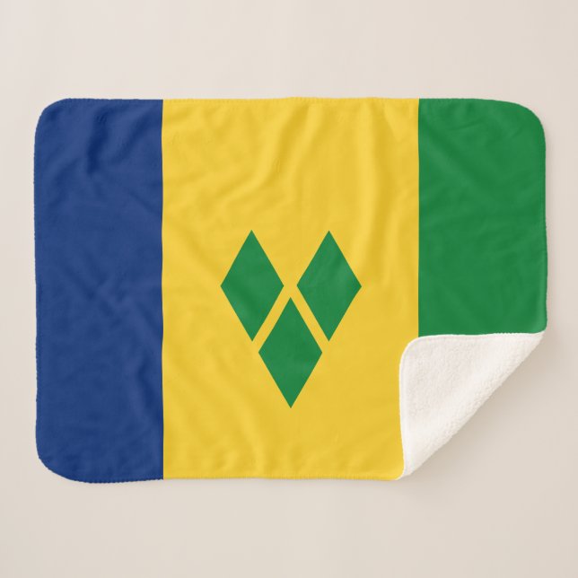 Cobertor Sherpa Santo Vincent Flag (Frente (Horizontal))